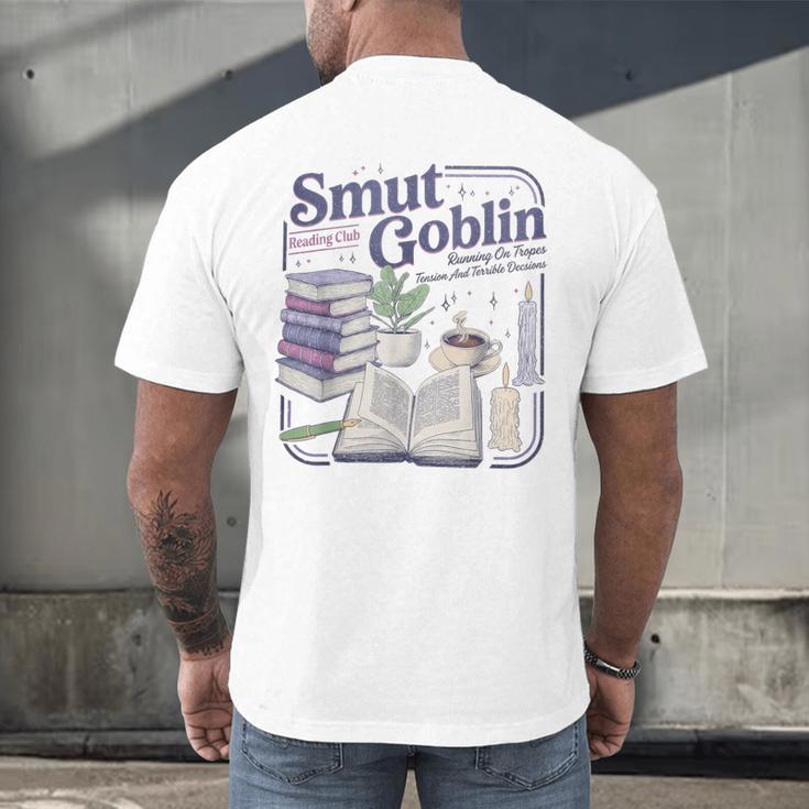 Smut Goblin Reading Club Book Lover Dark Academia Men's Back Print T-Shirt