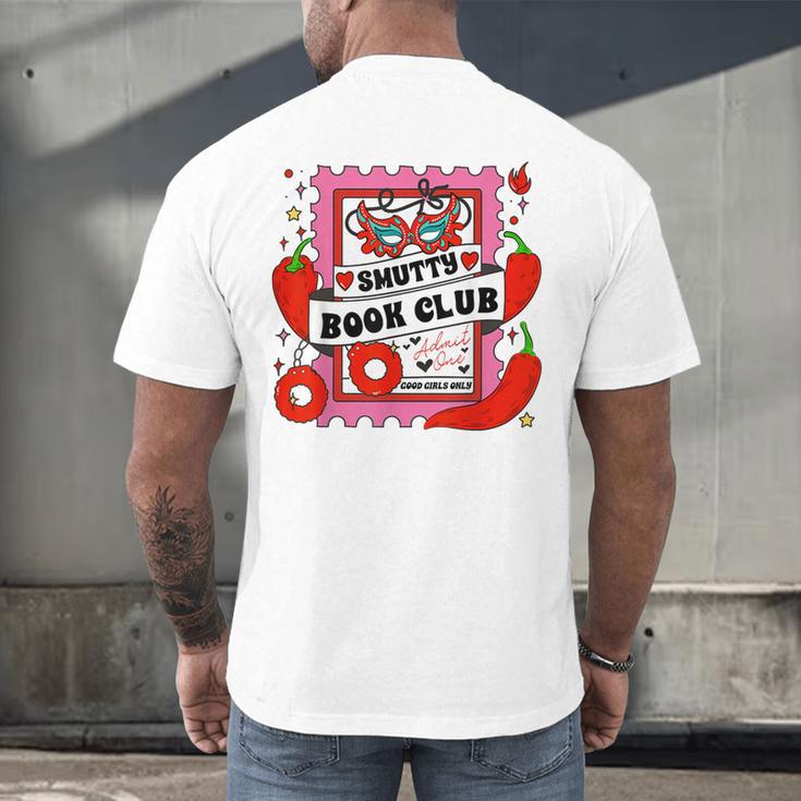 Smut Reader Smutty Vibes Spicy Romance Smutty Book Club Men's Back Print T-Shirt