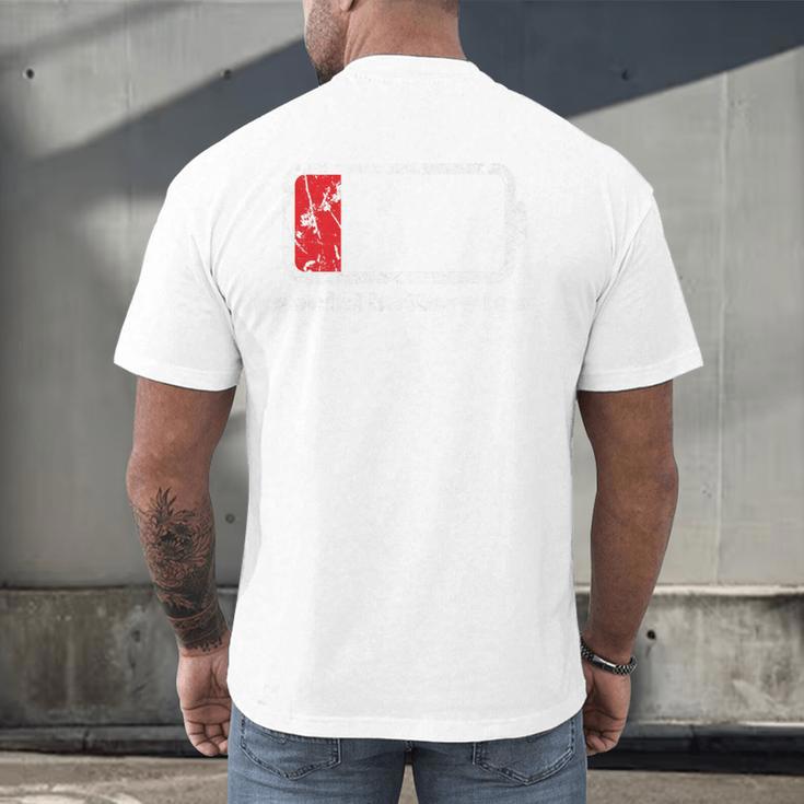 Social Battery Low Introvert Premium Men's Back Print T-Shirt Social Battery Low Introvert Premium Men's Back Print T-Shirt