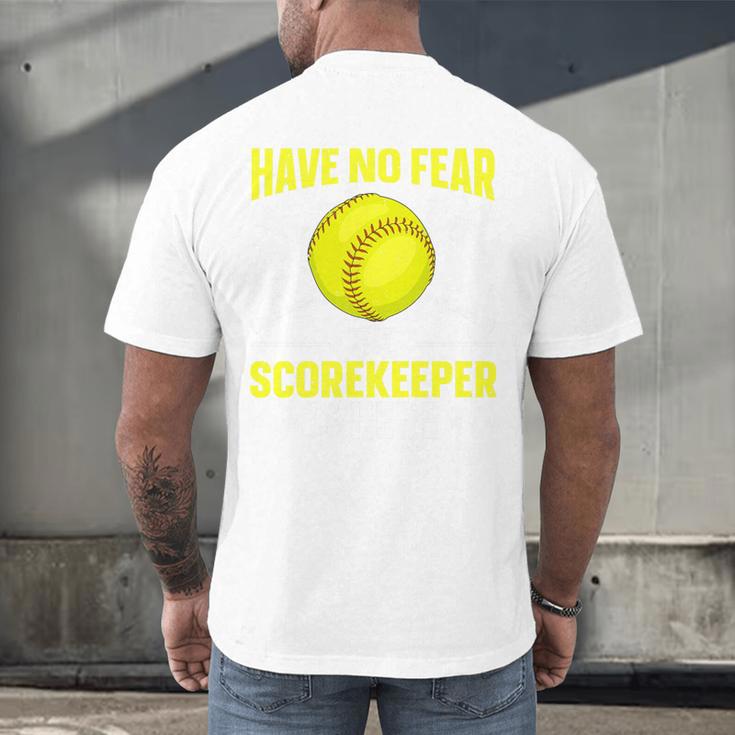 Softball Scorekeeper For a Score Book Keeper Premium Tri-Blend Men's Back Print T-Shirt