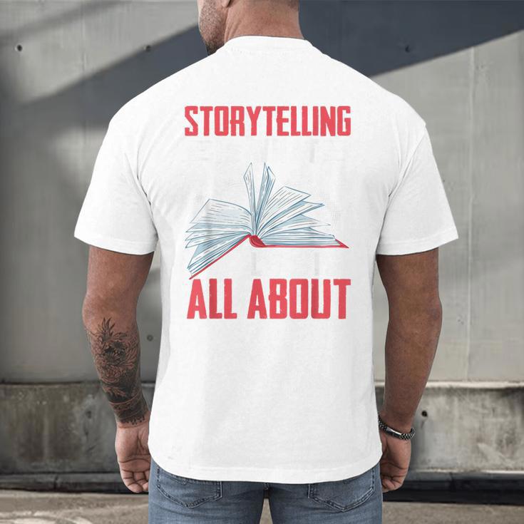 Storytelling Is What Life Is All About Book Men's Back Print T-Shirt