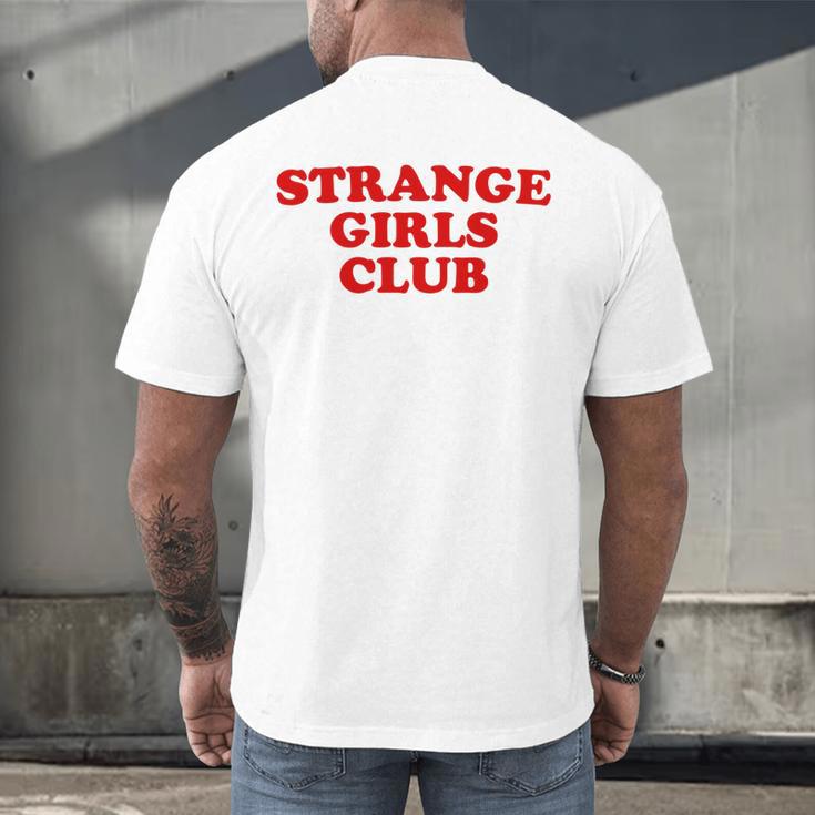 Strange Girls Club Weird Antisocial Introvert Humor Men's Back Print T-Shirt Strange Girls Club Weird Antisocial Introvert Humor Men's Back Print T-Shirt