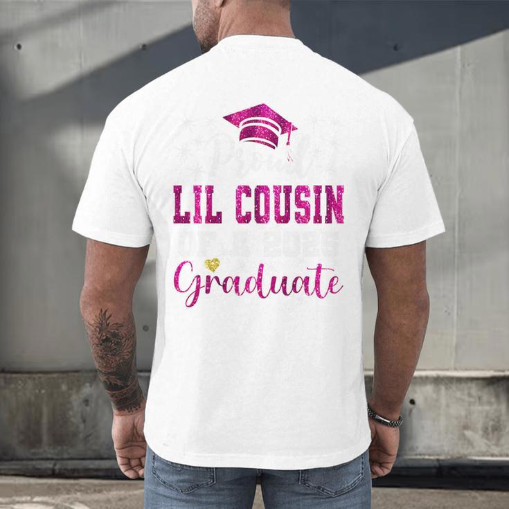 Super Proud Little Cousin Of 2025 Graduate Graduation Family Premium Tri-Blend Men's Back Print T-Shirt