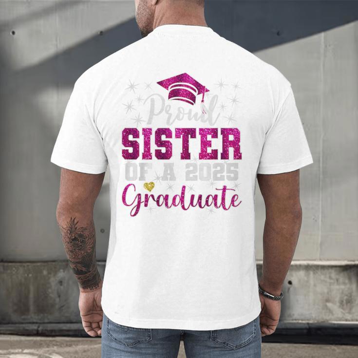 Super Proud Sister Of 2025 Graduate Senior Graduation Family Premium Tri-Blend Men's Back Print T-Shirt