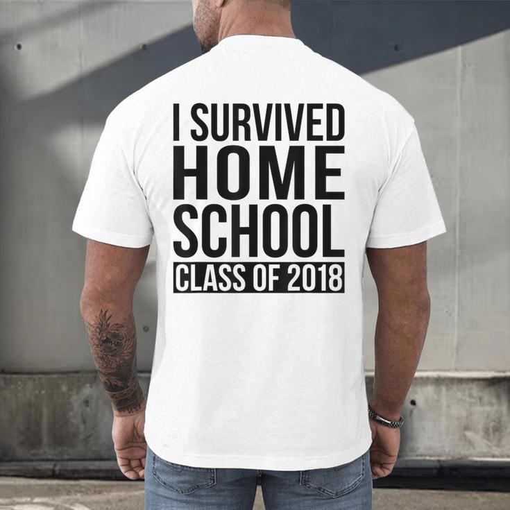 I Survived Home School Class Of 2018 Graduation Men's Back Print T-Shirt