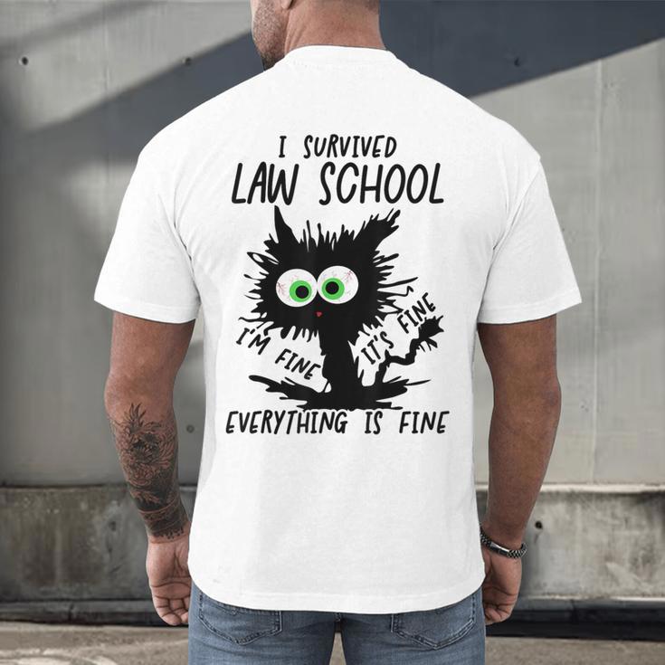 I Survived Law School Graduation 2025 2026 Men's Back Print T-Shirt