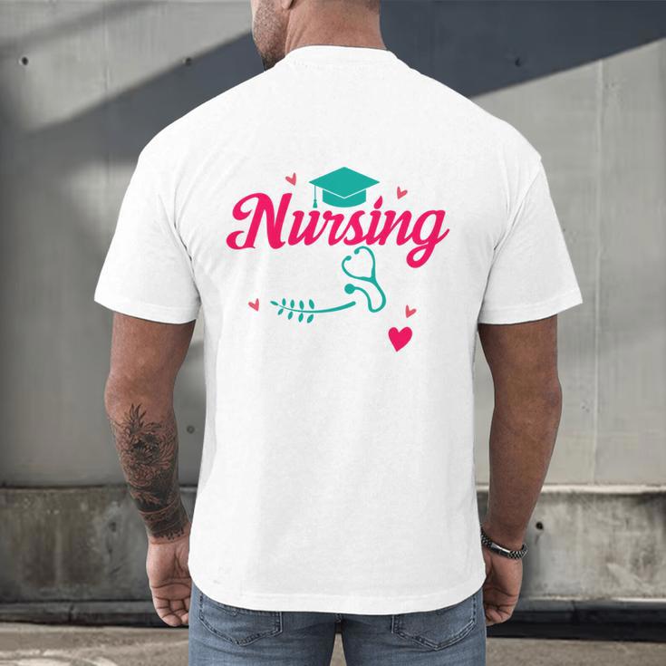 I Survived Nursing School Class Of 2026 Nurse Graduation Men's Back Print T-Shirt