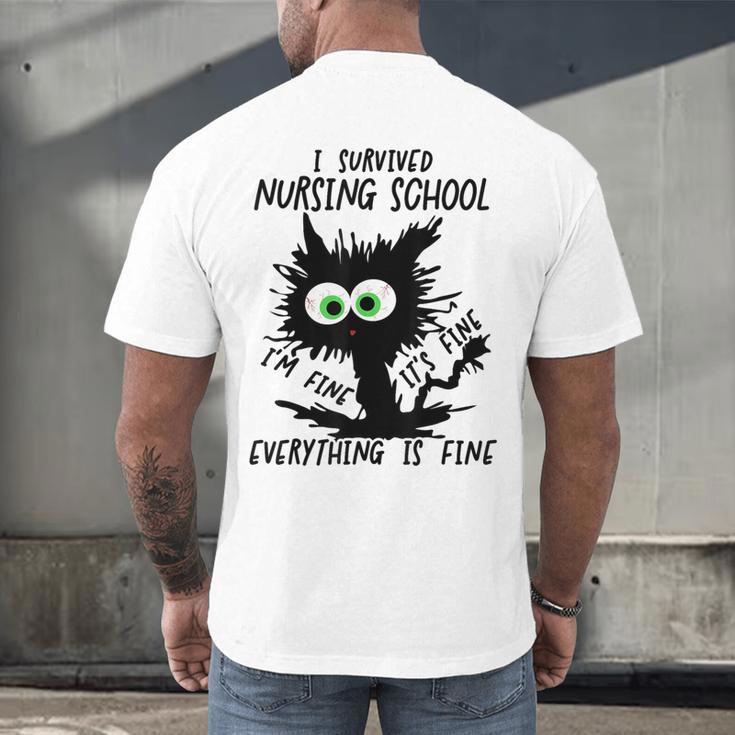 I Survived Nursing School Graduation 2026 Nurse School Grad Men's Back Print T-Shirt