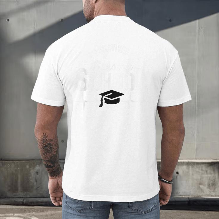 I Survived Nursing School Graduation RN NurseShirt Men's Back Print T-Shirt