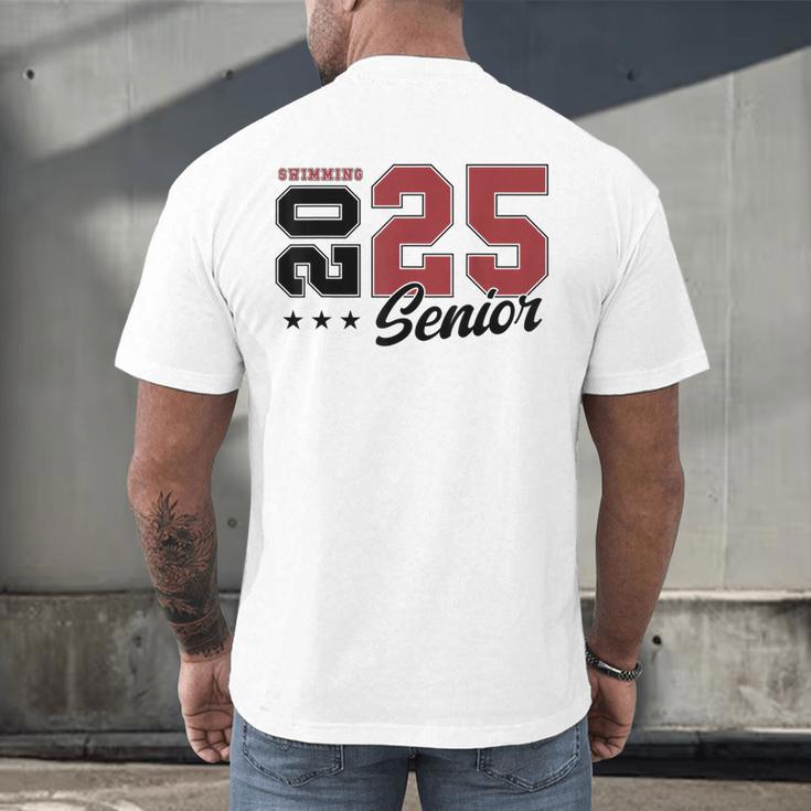 Swimming Senior Night Swimming Senior 2025 Graduation 59 Men's Back Print T-Shirt