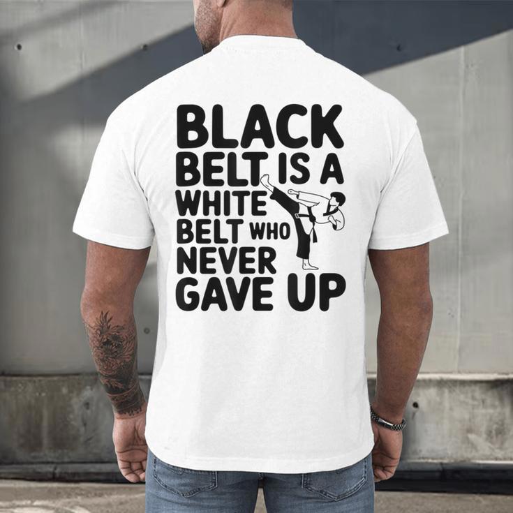 Taekwondo Belt Club Graduation Men's Back Print T-Shirt