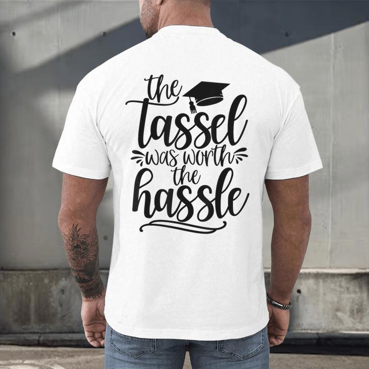 The Tassel Was Worth The Hassle Graduation Men's Back Print T-Shirt