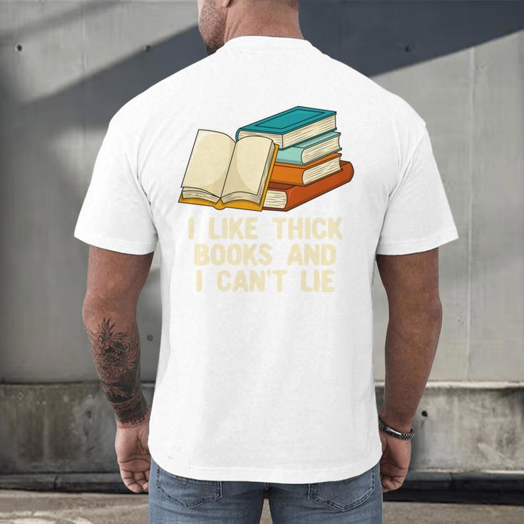 Like Thick Books Cant Lie Happiness Reading Positive Men's Back Print T-Shirt