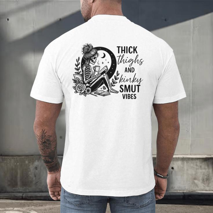 Thick Thighs And Kinky Smut Vibes Spicy Book Lovers Men's Back Print T-Shirt Thick Thighs And Kinky Smut Vibes Spicy Book Lovers Men's Back Print T-Shirt