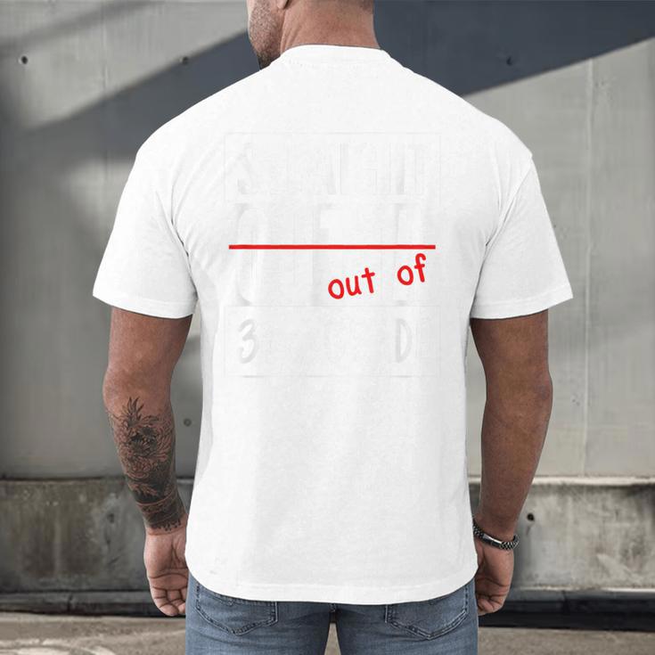 Third Grade Graduation Shirt Straight Outta 3rd Grade Men's Back Print T-Shirt