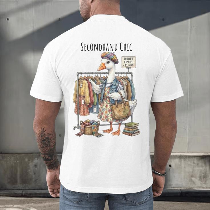 Thrifting Goose Vintage Fashion Book Lover Men's Back Print T-Shirt Thrifting Goose Vintage Fashion Book Lover Men's Back Print T-Shirt