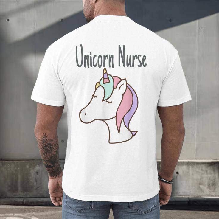 Unicorn RN GraduationShirt Nurse Shirts Men's Back Print T-Shirt