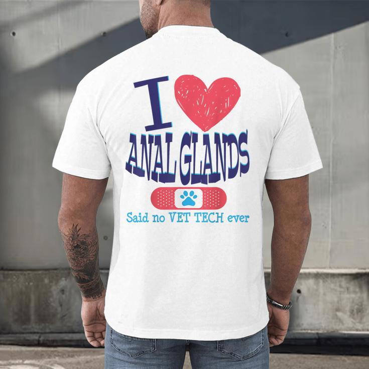 Vet Tech I Love Veterinary Technician Graduation Men's Back Print T-Shirt