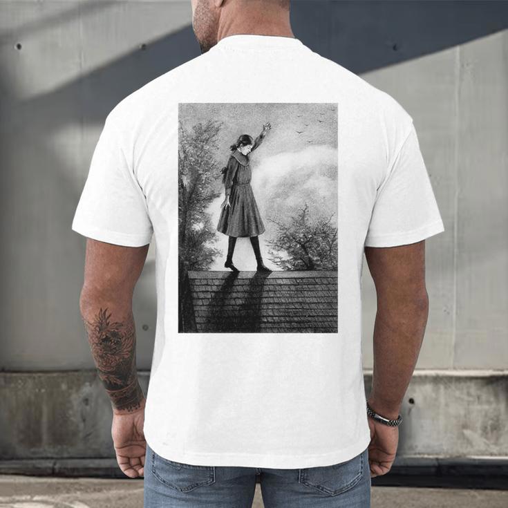 Vintage Anne Of Green Gables -Roof Scene From Book Premium Tri-Blend T-Shirt Men's Back Print T-Shirt