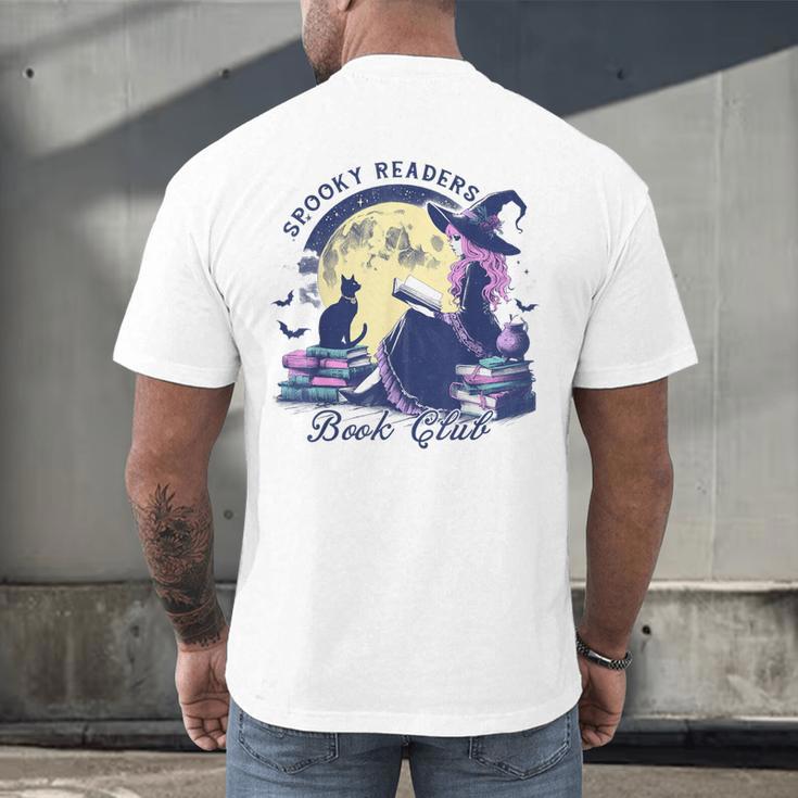 Vintage Sexy Witch Spooky Readers Book Lover Club Halloween Men's Back Print T-Shirt Vintage Sexy Witch Spooky Readers Book Lover Club Halloween Men's Back Print T-Shirt