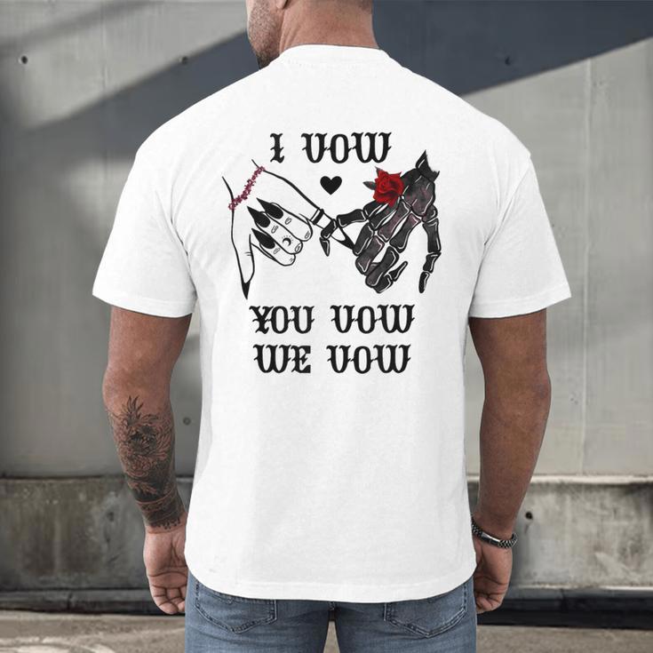 I Vow You Vow We Vow Merch Dark Romance Smutty Book Smutt Men's Back Print T-Shirt
