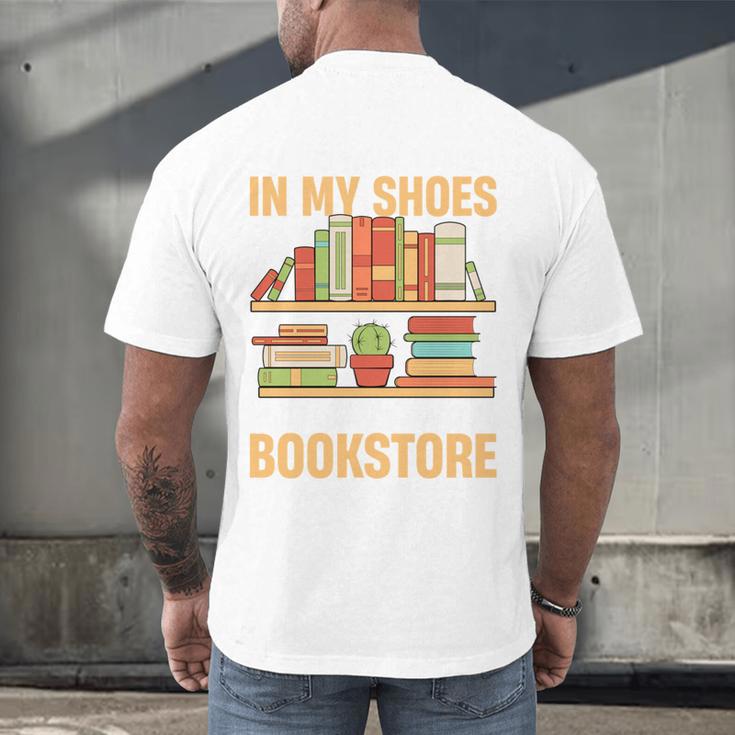 If You Walk A Mile In My Shoes You'Ll End Up At Bookstore Men's Back Print T-Shirt