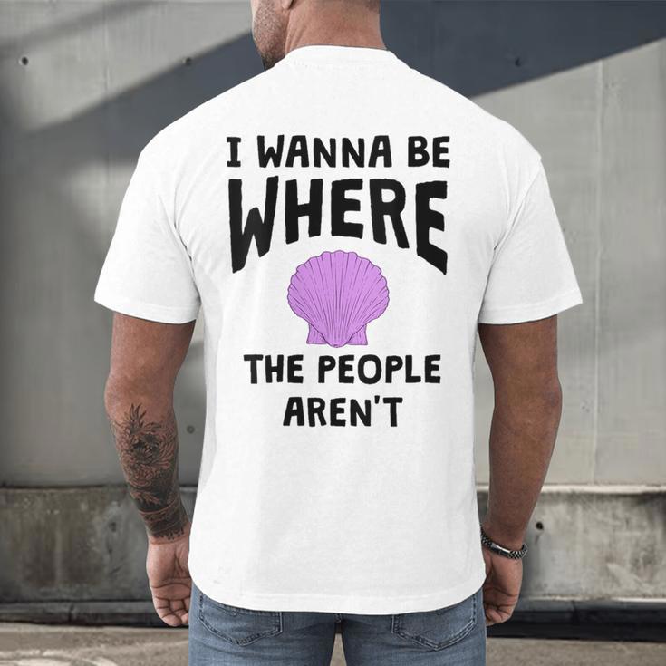 I Wanna Be Where The People Aren't Introvert Men's Back Print T-Shirt