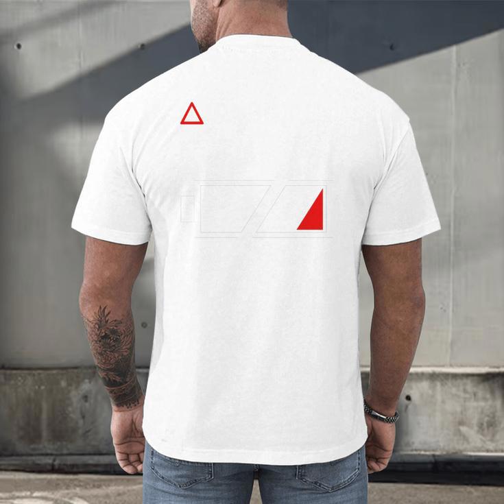 Warning Social Battery Is Low Introvert Shirt Men's Back Print T-Shirt