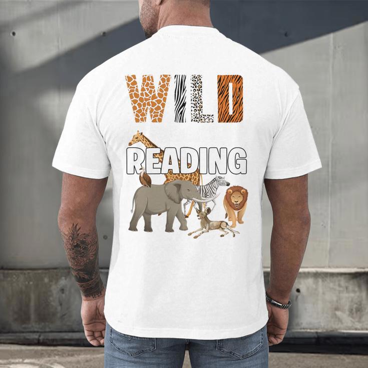 Wild About Reading Book Reader Book Nerd Book Reading Lover Premium Tri-Blend Men's Back Print T-Shirt