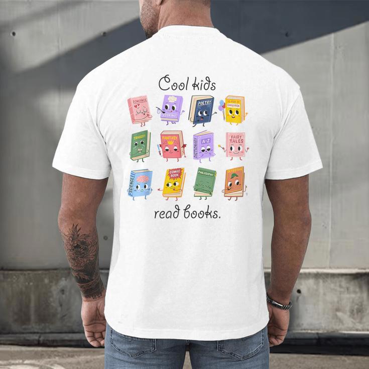 Women Cool Kids Read Books Teacher Back To School Librarian Men's Back Print T-Shirt Women Cool Kids Read Books Teacher Back To School Librarian Men's Back Print T-Shirt