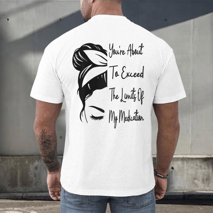 You'Re About To Exceed The Limits Of My Medication Introvert Raglan Baseball Tee Men's Back Print T-Shirt You'Re About To Exceed The Limits Of My Medication Introvert Raglan Baseball Tee Men's Back Print T-Shirt
