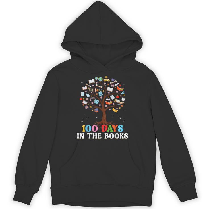 100 Days Of School 100th Day In The Books Reading Teacher Unisex Hoodie