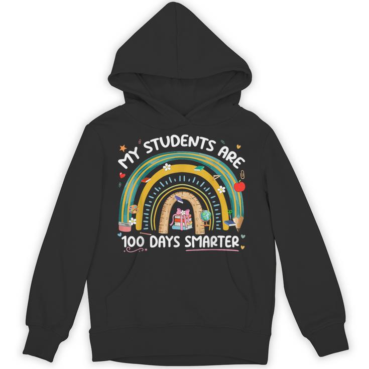 100th Day Of School Teachers Students Women Floral Books Unisex Hoodie