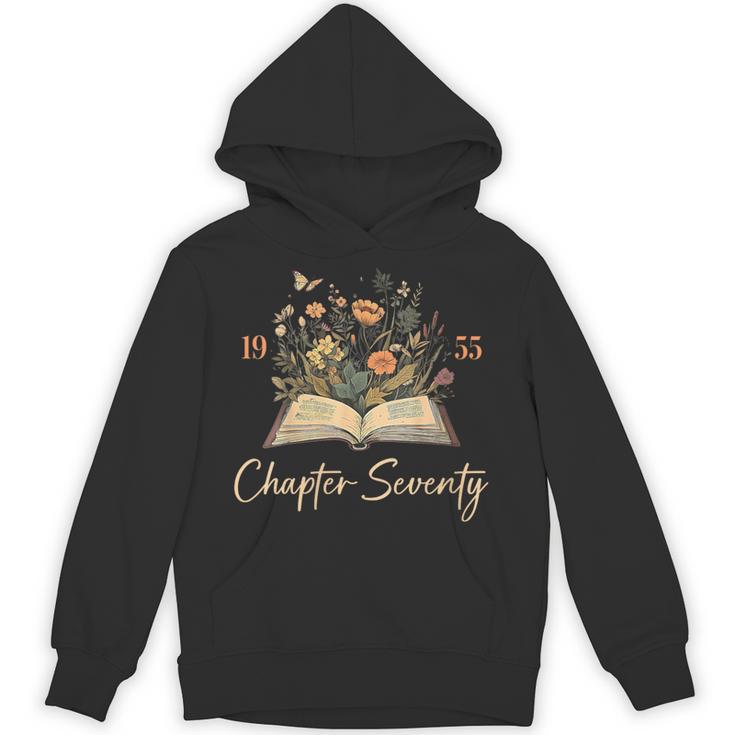 1955 Chapter Seventy 70th Birthday Wildflower Book 70 Yr Old Unisex Hoodie