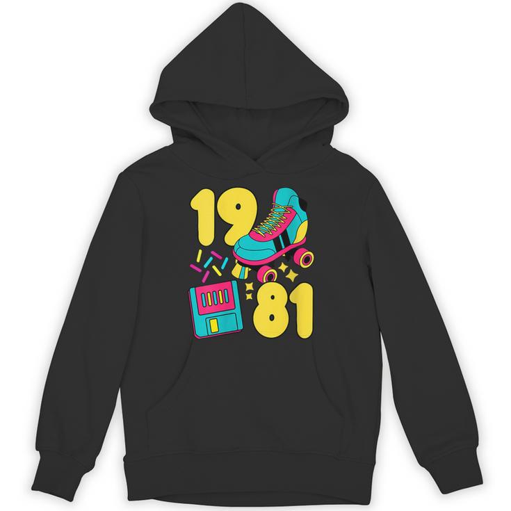 1981 Retro Raised In The 80s Old School Nostalgia Vibes Unisex Hoodie