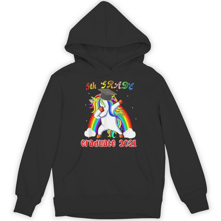 5th Grade Graduate Class 2021 Dabbing Unicorn Graduation Unisex Hoodie