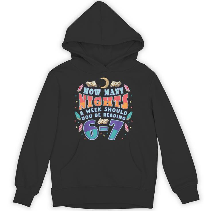 67 Meme Reading How Many Nights Should Read Book Six Seven Unisex Hoodie