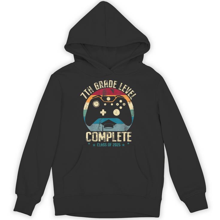 7th Grade Level Complete Gamer Class Of 2025 Graduation Boy Unisex Hoodie