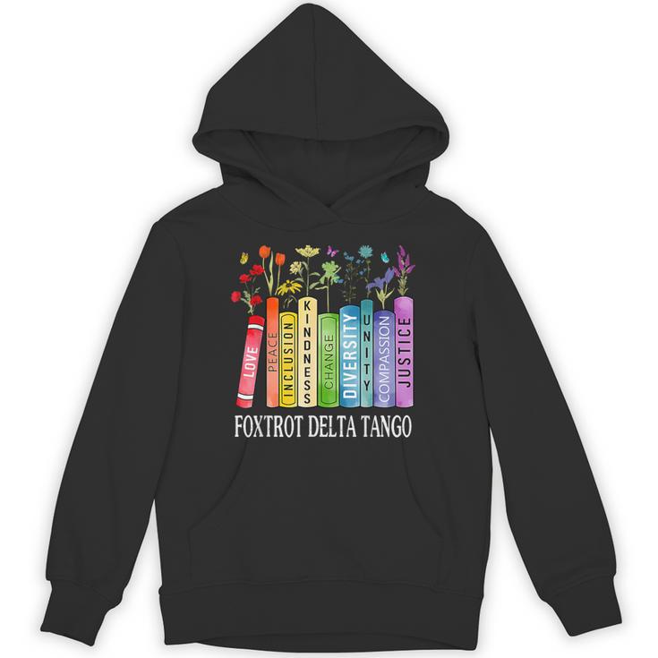 8647 Foxtrots Tangos Deltas Book Flower Resist Book Lovers Unisex Hoodie