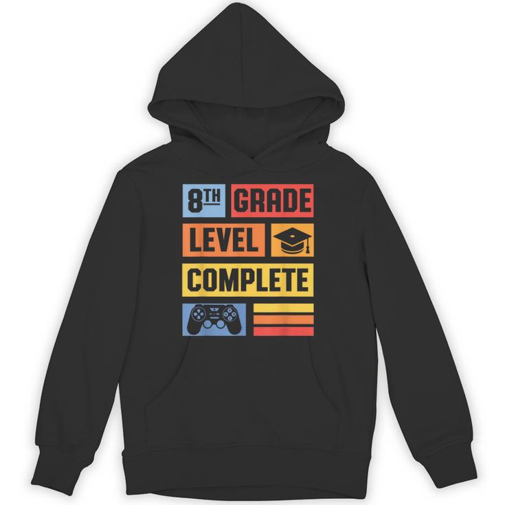 8th Grade Graduation Shirt 2024 Gamer Level Eighth Birthday Unisex Hoodie