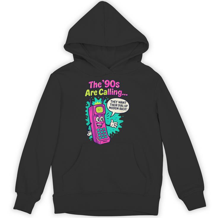 The 90s Are Calling Retro 90s Kid Nostalgia Gag Meme Unisex Hoodie