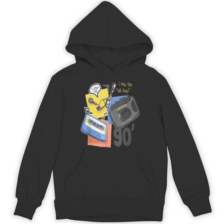 90s Retro Cassette And Walkman Nostalgia Graphic Tee Unisex Hoodie