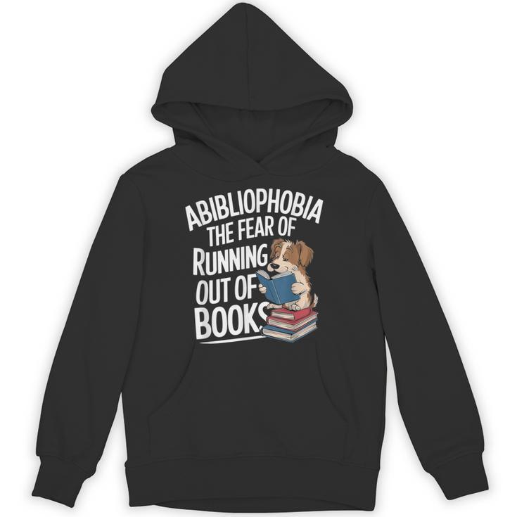 Abibliophobia Dog Book Lover Library Unisex Hoodie