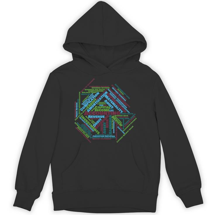 Accounting Major Shirt Graduation College CPA Word Cloud Unisex Hoodie