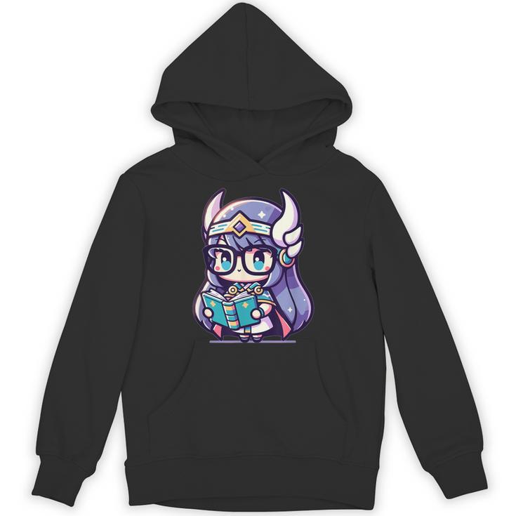 Adorable Book Lover Valkyrie With Reading Glasses Cute Unisex Hoodie
