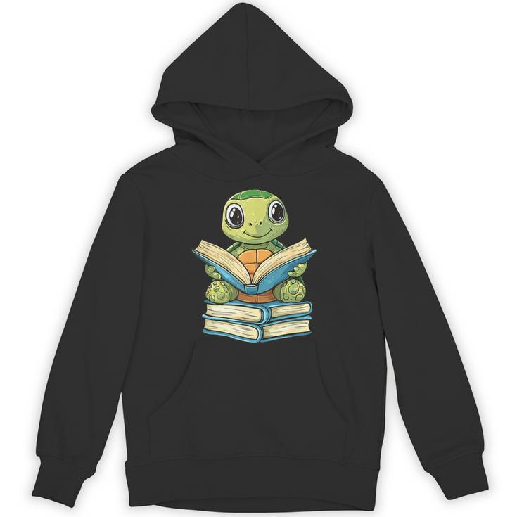 Adorable Turtle Reading Books Unisex Hoodie