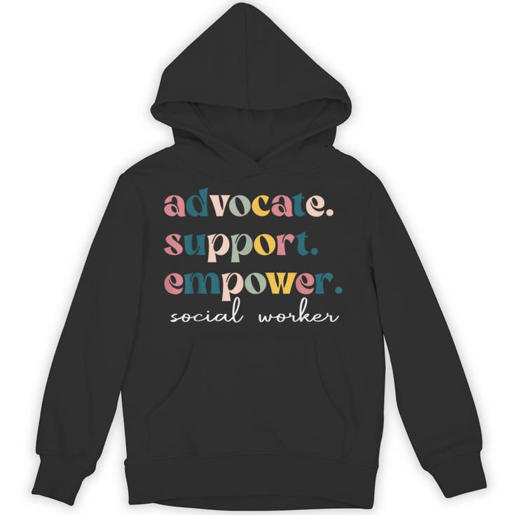 Advocate Support Empower Cute Social Worker Graduation MSW Unisex Hoodie