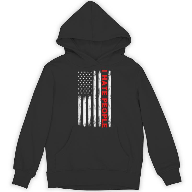 American Flag Loner Geeks Antisocial For Introvert Pride Unisex Hoodie