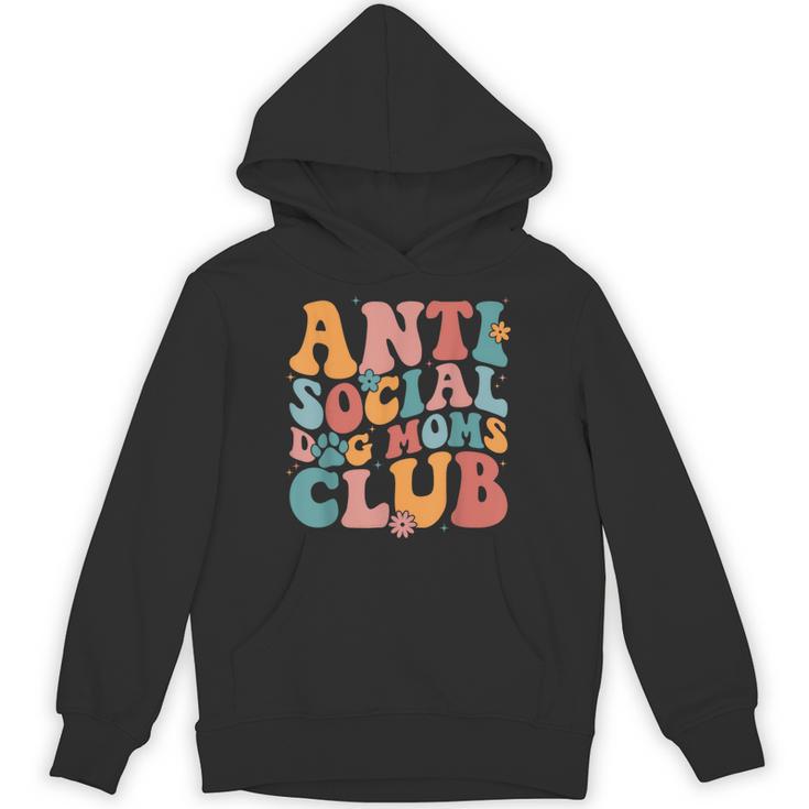 Anti Social Dog Moms Club Introvert Dog Mom Retro Men Women Unisex Hoodie