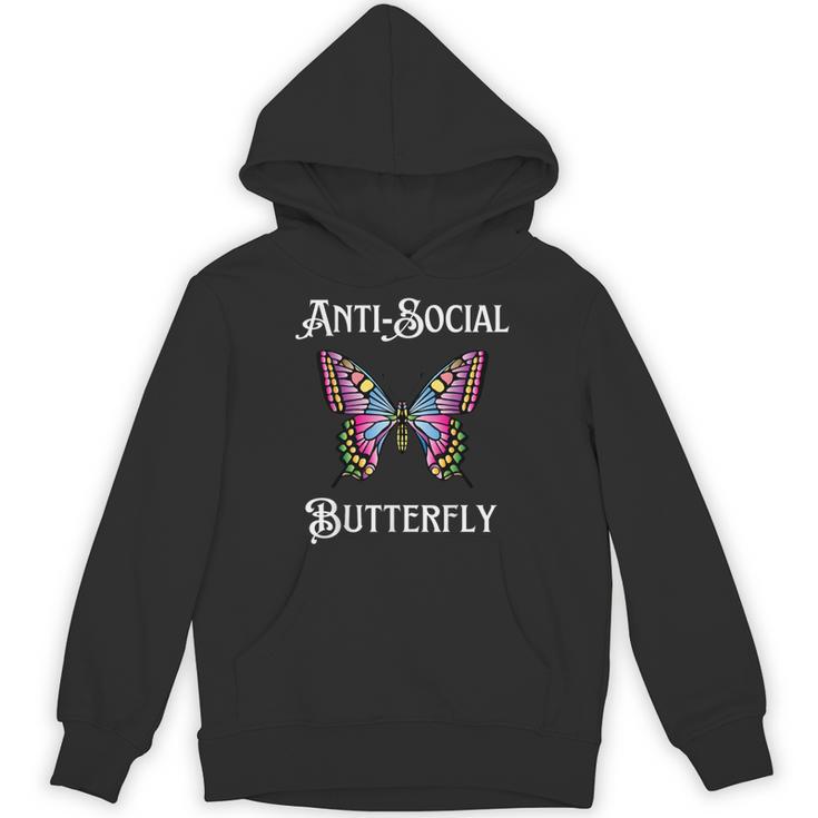 Antisocial Butterfly Aesthetic Introvert For Women Men Unisex Hoodie